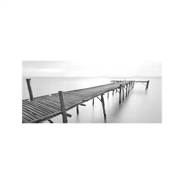 Fotomural Muelle Madera FPR011, 370cm. x 165cm., Vinilo Autoadhesivo Mate, Blanco y Negro, Original, 0x19.12x0x62.54 cm.
