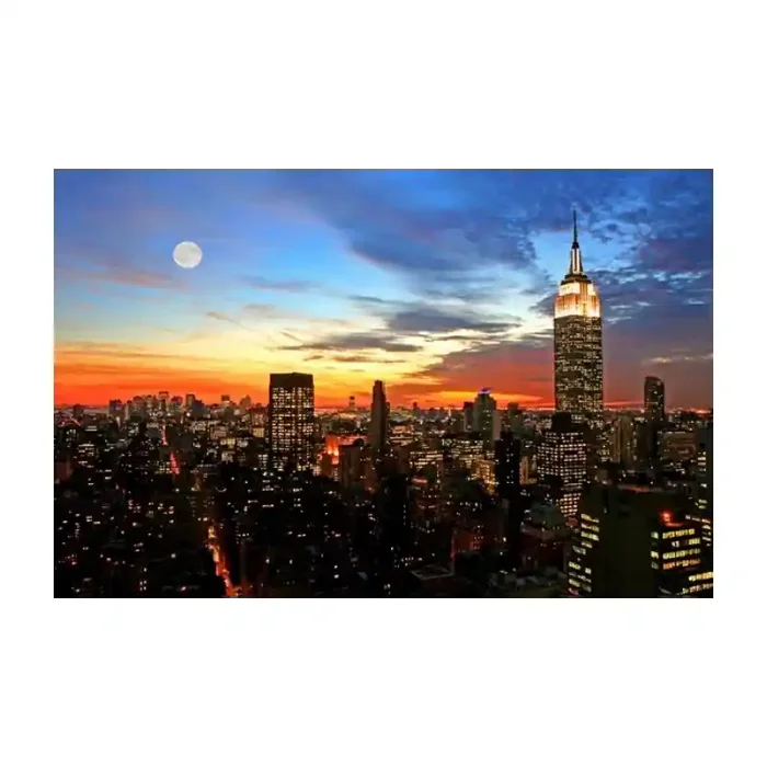 Fotomural New York Anochecer FCI004, 110cm. x 70.8cm., Vinilo Autoadhesivo Mate, Todo Color, Original, 0x0x0x0 cm.