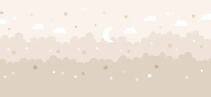 fotomural nubes y estrellas beige de ESTAhome – 159272