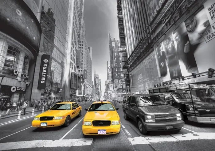 fotomural Nueva York gris y amarillo de Sanders & Sanders – 600440