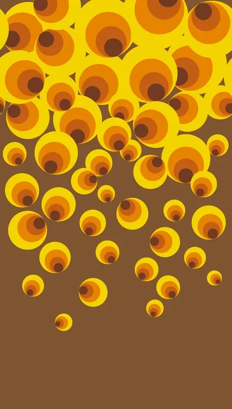 fotomural ornamento retro amarillo, naranja y marrón de Livingwalls – AS-392581