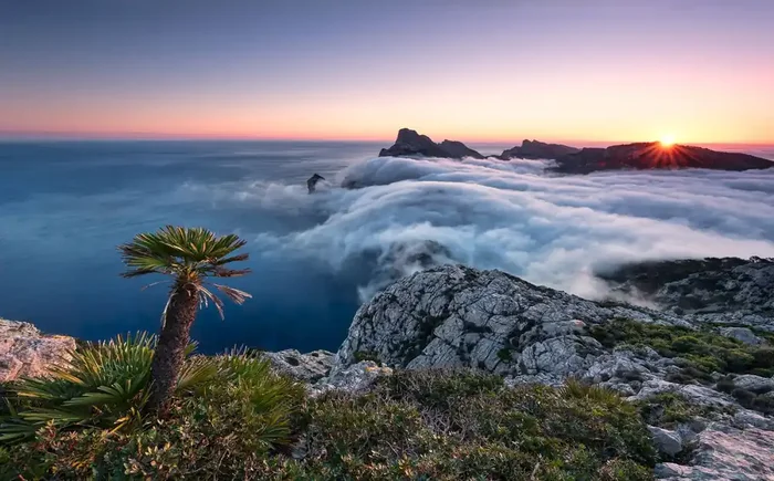 fotomural paisaje azul y gris de Sanders & Sanders – 612635