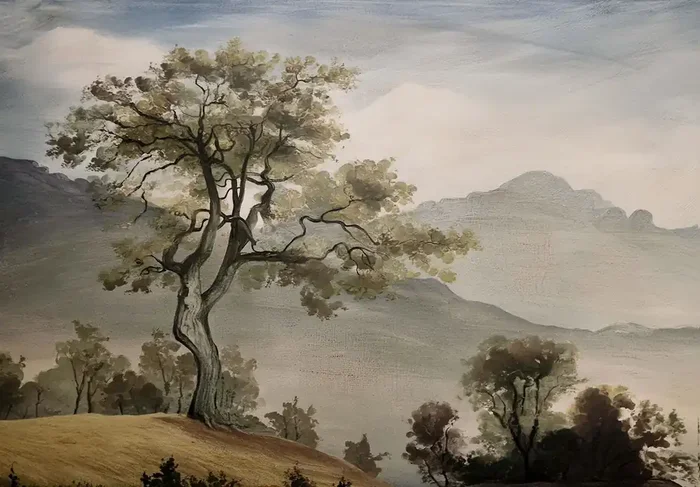 fotomural paisaje italiano verde oscuro de ESTAhome – 159426