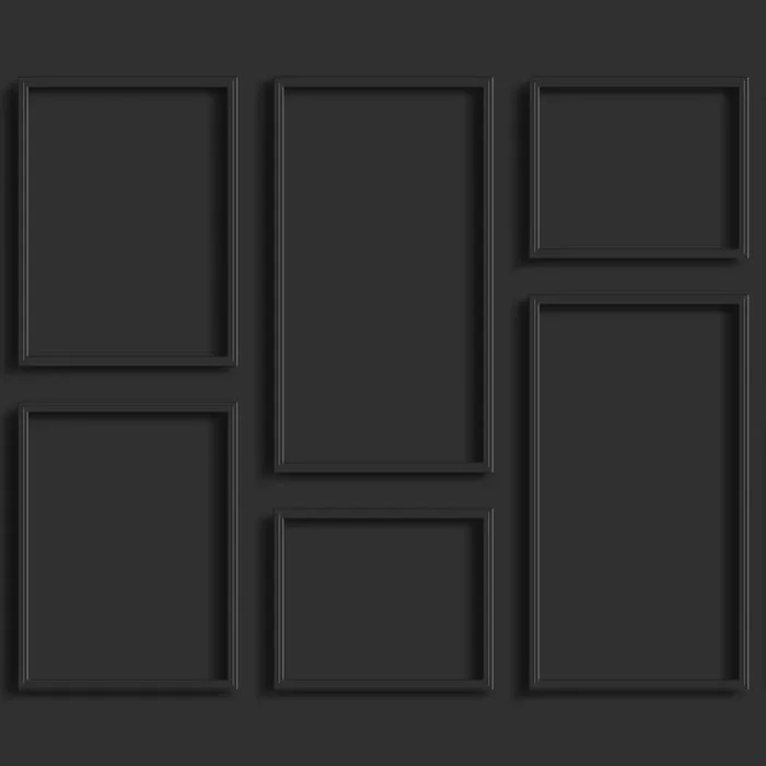 fotomural paneles de pared negro de ESTAhome – 158940