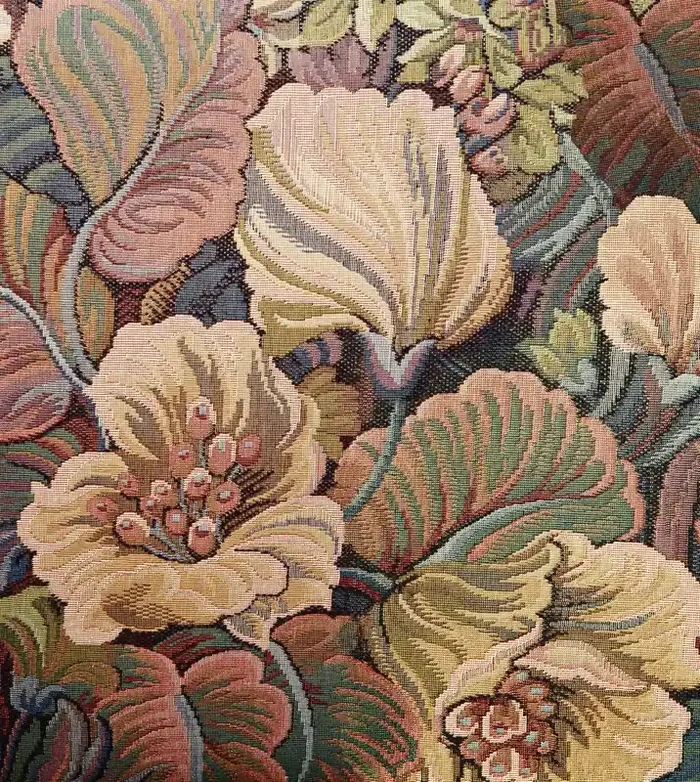 fotomural patrón floral bordado rosa terracota de ESTAhome – 159506
