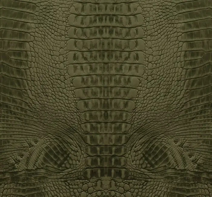 fotomural piel de cocodrilo verde musgo de Origin Wallcoverings – 357246