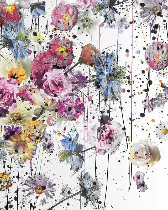 fotomural pintando flores multi color de Sanders & Sanders – 611881