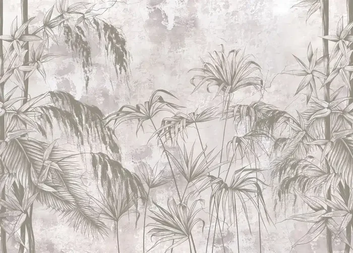 fotomural plantas tropicales gris de Sanders & Sanders – 601169
