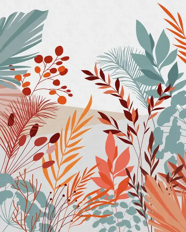 fotomural plantas tropicales multi color de Komar – 610002