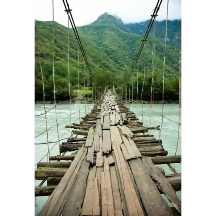 Fotomural Puente Colgante FPR019, 100cm. x 150cm., Vinilo Autoadhesivo Mate, Todo Color, Original, 0x0x0x0 cm.