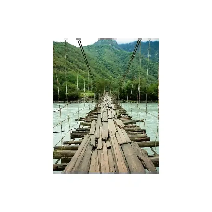 Fotomural Puente Colgante FPR019, 200cm. x 250cm., Vinilo Autoadhesivo Mate, Todo Color, Original, 0x25x0x25 cm.