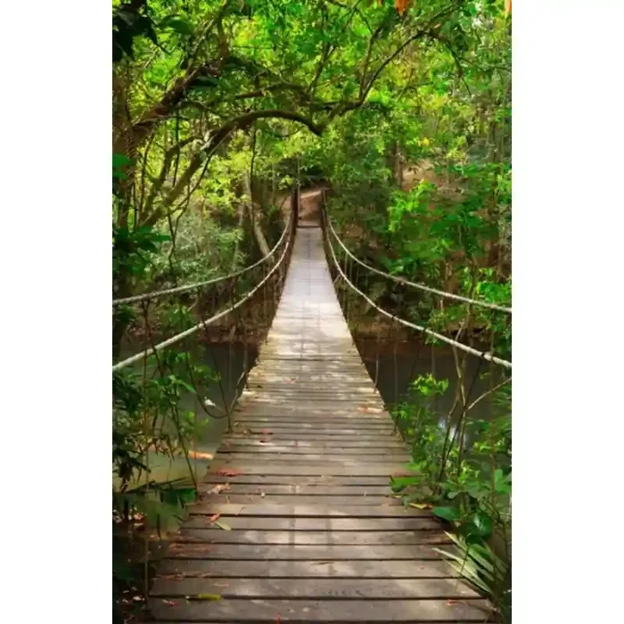 Fotomural Puente en la Selva FPR018, 100cm. x 156cm., Vinilo Autoadhesivo Mate, Todo Color, Original, 0x0x0x0 cm.