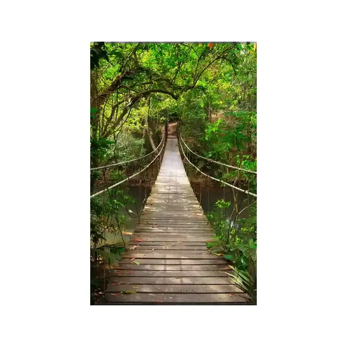 Fotomural Puente en la Selva FPR018, 100cm. x 156cm., Vinilo Autoadhesivo Mate, Todo Color, Original, 0x0x0x0 cm.
