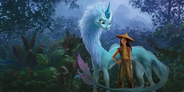 fotomural Raya Jungle azul y verde de Disney – 610715