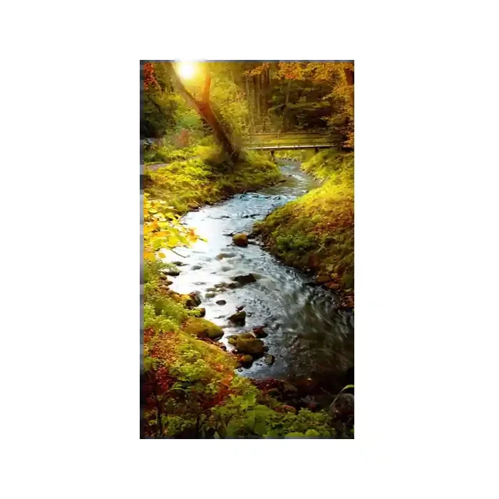 Fotomural Rio en el Bosque FNA001, 100cm. x 178cm., Vinilo Autoadhesivo Mate, Todo Color, Original, 5.18x0x13.4×0 cm.