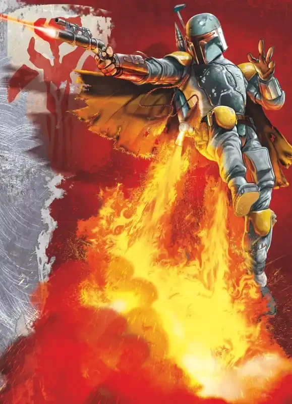 fotomural Star Wars Boba Fett naranja de Disney – 612285