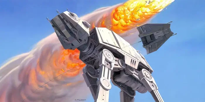 fotomural Star Wars Hoth Battle azul y naranja de Disney – 610033