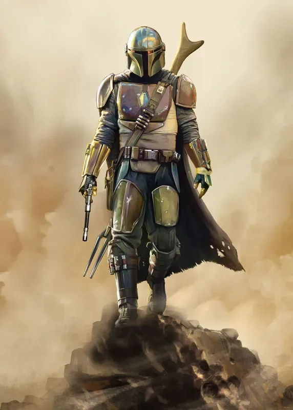 fotomural Star Wars The Mandalorian beige de Disney – 612760