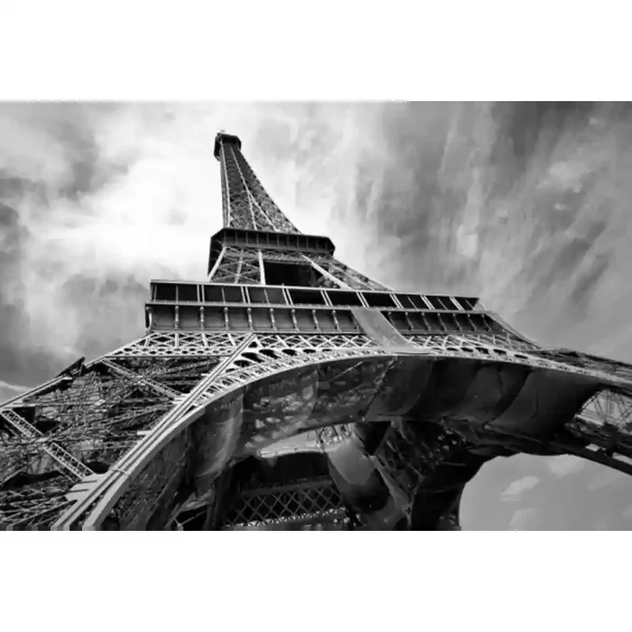 Fotomural The Eiffel Tower FLF014, 195cm. x 129.7cm., Vinilo Autoadhesivo Mate, Blanco y Negro, Original, 0x0x0x0 cm.