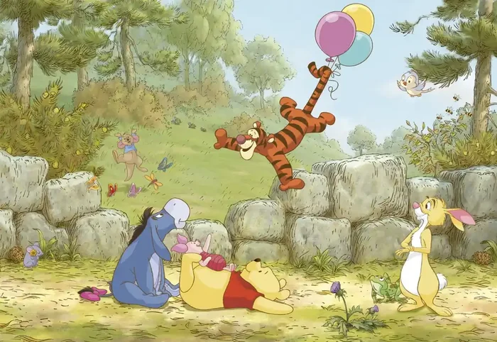 fotomural Winnie the Pooh verde de Disney – 612218