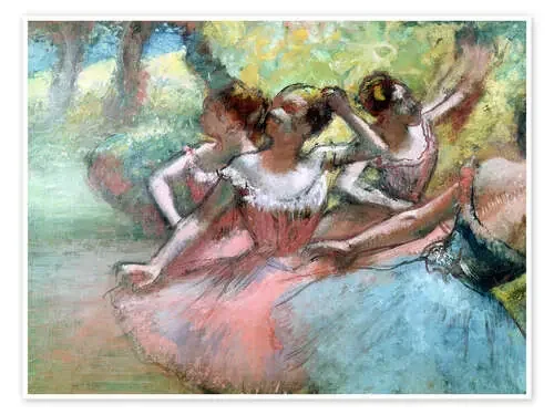 Four ballerinas on the stage de Edgar Degas Bridgeman Images