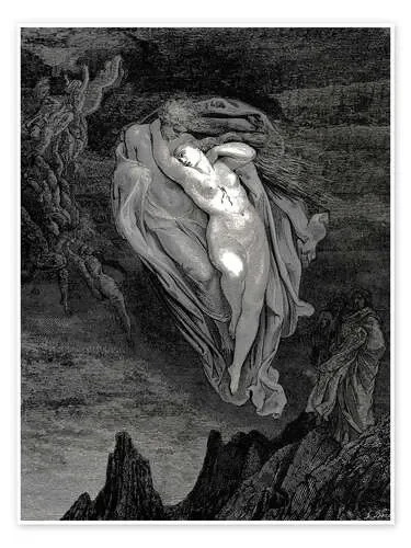 Francesca y Paolo da Rimini Canto de Gustave Doré Master Collection