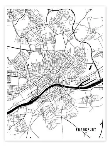 Frankfurt Germany Map de Main Street Maps