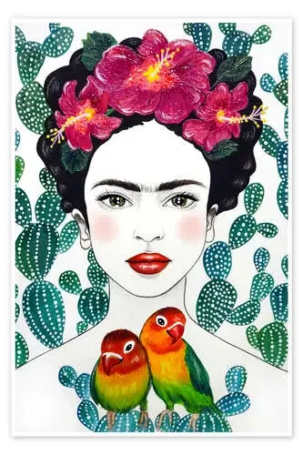 Frida Kahlo amante de los pájaros de Mandy Reinmuth