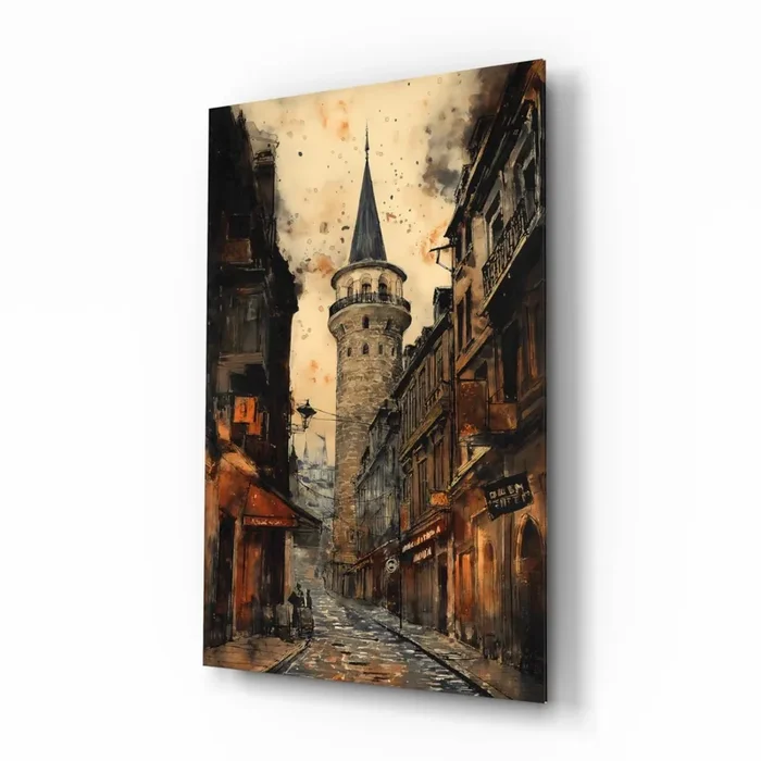 Galata Street Glass Wall Art Designer Collection – 28.5 » X 18 «