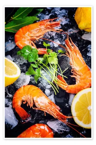 Gambas sobre hielo con limón y perejil Editors Choice