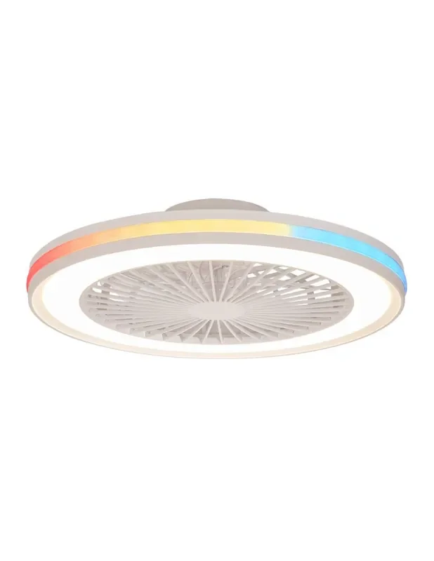 Gamer Ventilador Blanco RGB 60W