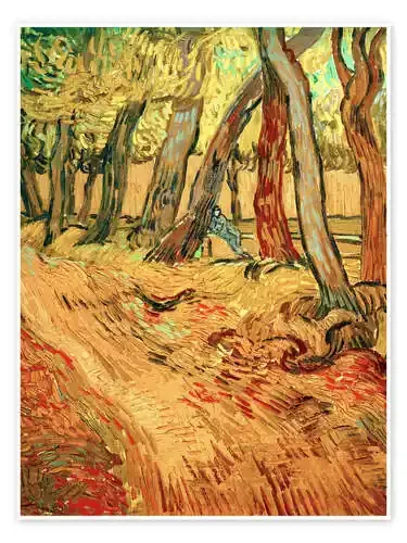 Garden of Saint-Paul Hospital with Figure de Vincent van Gogh akg-images