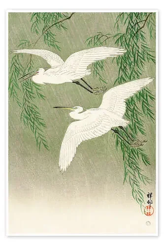 Garzas blancas de Ohara Koson Master Collection