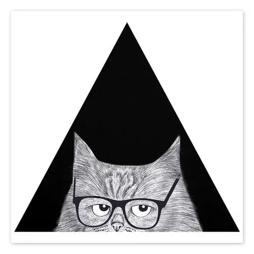 Gato inteligente en triángulo de Valeriya Korenkova