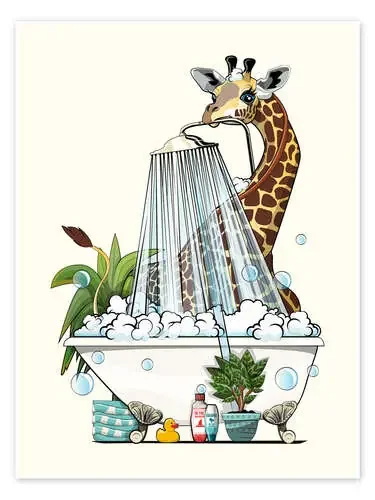 Giraffe in the Shower de Wyatt9