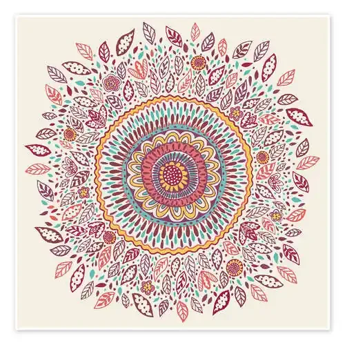 Girasol mandala de Janet Broxon