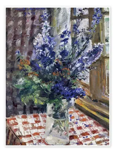 Glass vase with Larkspur. 1924 de Lovis Corinth ARTOTHEK