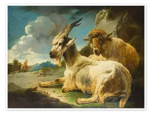 Goat and sheep in rocky landscape – Philipp P. Roos akg-images