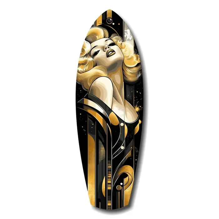 Golden Marilyn Monroe Glass Wall Art – 12 » X 35 «