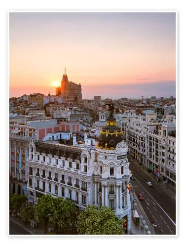 Gran Vía al atardecer de Matteo Colombo