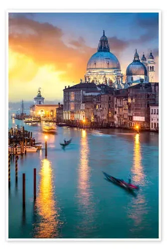 Grand Canal with Santa Maria della Salute in Venice, Italy de Jan Christopher Becke