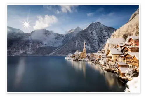 Hallstatt in Austria, Winter de Dieter Meyrl