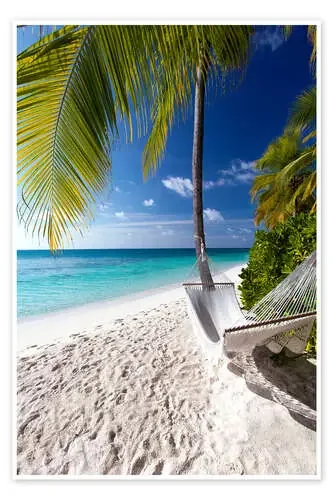 Hammock on tropical beach de Sakis Papadopoulos Robert Harding