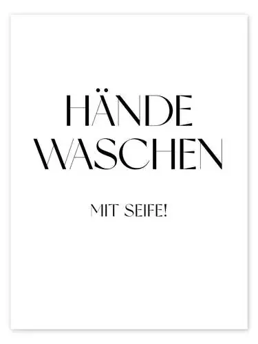 Hände Waschen mit Seife! de Typobox Editors Choice