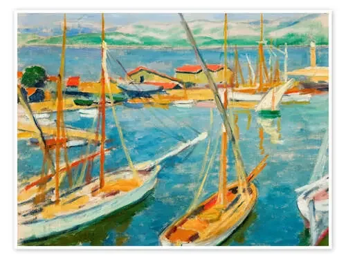 Harbour at Saint-Tropez – Jozef Pankiewicz, 1909 Heritage Images
