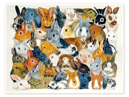 Hares and Rabbits de Pat Scott Bridgeman Images