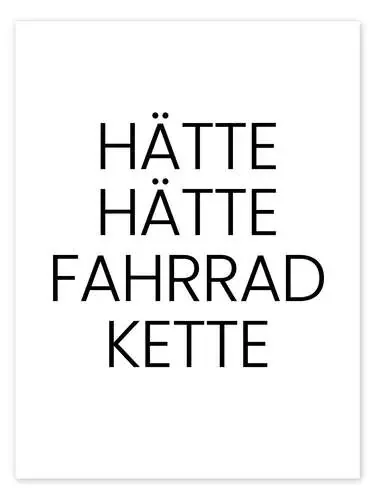 Hätte hätte Fahrradkette de Typobox Editors Choice