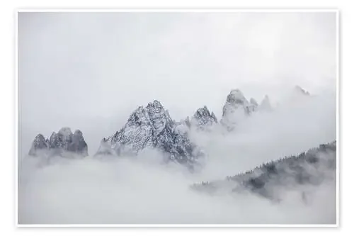 Haunold in fog, Sexten Dolomites, Italy de Gerhard Wild