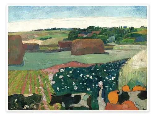 Haystacks in Brittany de Paul Gauguin Everett Collection