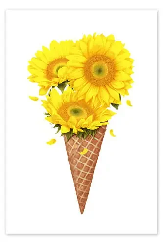 Helado con girasoles. de Valeriya Korenkova